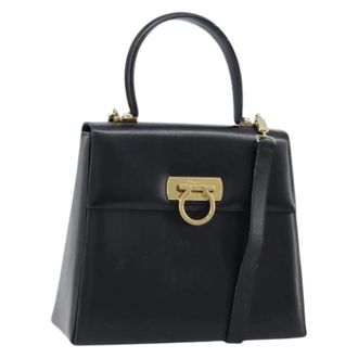 Ferragamo Pre-owned Handbags, female, Black, Size: ONE SIZE Pre-owned Handbag