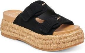 Dolce Vita Witny Platform Espadrille Sandal in Onyx Suede at Nordstrom Rack, Size 7.5