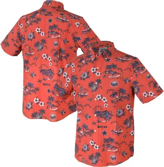Reyn Spooner Mens Reyn Spooner Orange Houston Astros Kekai Button-Down Shirt at Nordstrom, Size X-Large