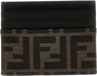 Fendi FF Jacquard Card Case - Black