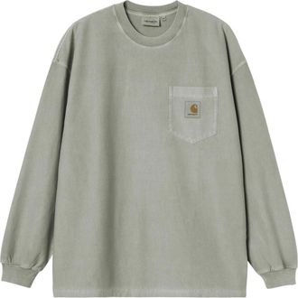 Carhartt Work in Progress L/S Loose Pocket T-Shirt - Heren - Longsleeves - Groen - S - Katoen - Tops