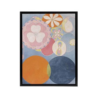 Artery8 Hilma Af Klint Group Iv No 2 Childhood Framed Canvas Wall Art Print in Blue | Size: W24 x H32