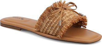 Birdies The Kiwi Bow Sandal in Tan Raffia at Nordstrom, Size 10.5