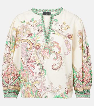 Etro Printed cotton top