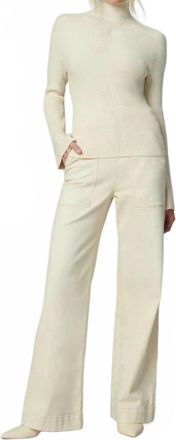 Joe's Palmer Turtleneck Sweatshirt In Milk