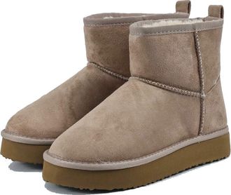 Generic NYSBH Pallene Winter Plush Lining Womens Ankle Boots Thick Bottom Leisure Snow Boots Fluffy Warm Comfy Outdoor Cotton Boots For Women