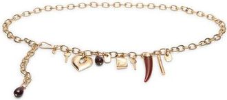 Mango Multicharm Chain Belt in Gold at Nordstrom, Size Medium
