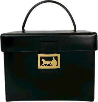 Celine Pre-owned Horse Carriage Hardware Vanity Tas - Dames - Vintage Handtas - Zwart - ONE Size - Leer - Vintage