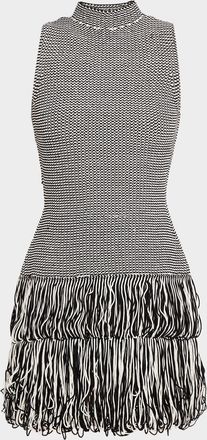 Et Ochs Pernille Textured Fringe Sleeveless Mini Dress