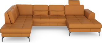 Sit&more Wohnlandschaft »Bendigo U-Form« inklusive Sitztiefenverstellung, Bodenfreiheit 15 cm, in 2 Fussfarben