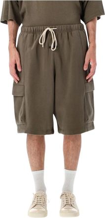 Fear of God Fleece Cargo Basketball Short - Heren - Korte Broeken - Groen - L - Katoen - Korte Broeken