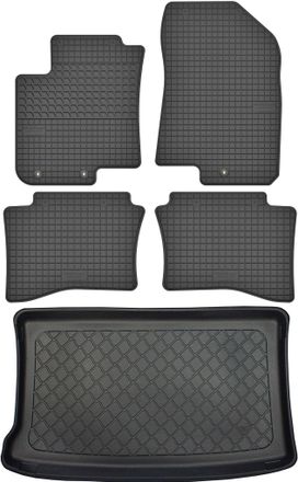 OEM Hyundai I20 Ii Hatchback De Enero De 2016 A Julio De 2020. Juego De Alfombrillas De Goma Para Coche Y Alfombrilla Para Maletero