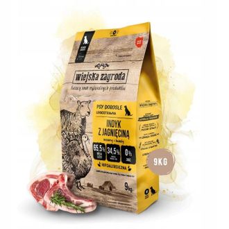 OEM Alimento Seco Para Perros Wiejska Zagroda, Sabor Pavo Con Cordero, Razas Medianas, M, 9 Kg