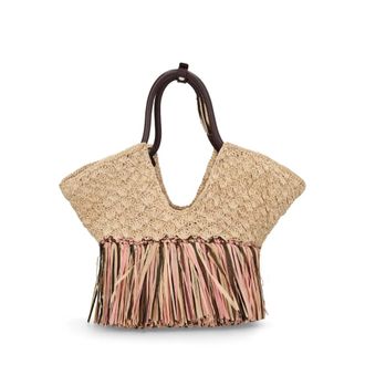 Zimmermann Tote Bags, female, Beige, Size: ONE SIZE Goldentime Small Fringe Tote