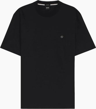 HUGO BOSS Mens C-Taut 01 Logo Slim Fit Black T-Shirt - Size: 38