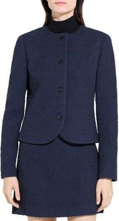 Theory Tweed Jacket in Nocturne Navy at Nordstrom Rack, Size 4