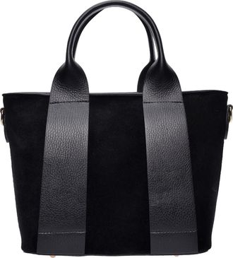 Luisa Vannini Zwart Rundleer Tas