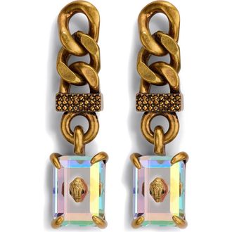 Kurt Geiger Linear Drop Chain Earrings in Crystal at Nordstrom