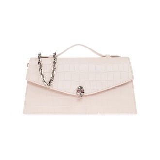 Alexander McQueen Skull Top Handle Bag - Dames - Tassen - Roze - Maat: ONE Size Leer