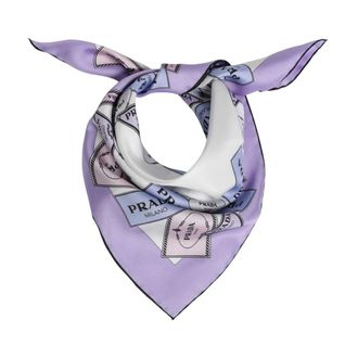Prada Pocket Scarves, female, Multicolor, Size: ONE SIZE Printed Silk Twill Scarf 55x55