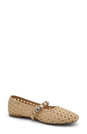 Kenneth Cole Zeta Mary Jane Flat in Natural Raffia at Nordstrom, Size 6.5