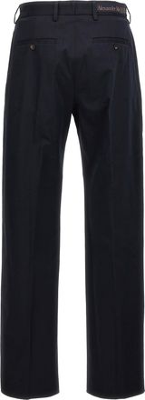 Alexander McQueen Mens Blue Cotton Casual Pants