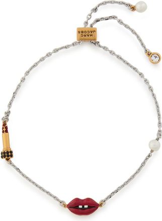 Marc Jacobs The Lips Enamelled Bracelet - Silver - One Size