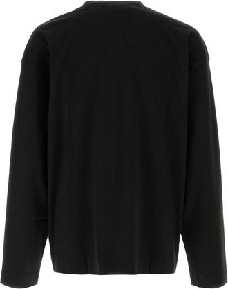 Dries Van Noten Mens Black Cotton Oversize Hegland T-Shirt Exterior Exterior: T-shirts And Polos