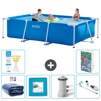 Intex Piscina Con Estructura Rectangular - 300x200x75 Cm - 7-piezas S145