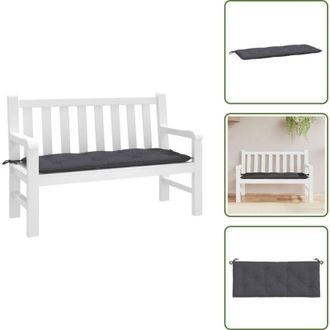 vidaXL The Living Store Cuscino per Panca Antracite 120x50x7 cm in Tessuto Oxford - Cuscino per panca