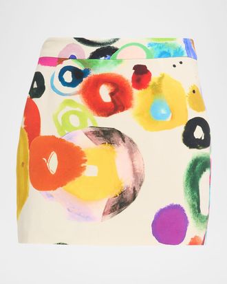 Libertine - Libertine Jh Gouache Slim Mini Skirt