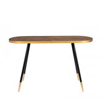 White Label Consola Art Dec&oacute; de madera de fresno con detalles dorados