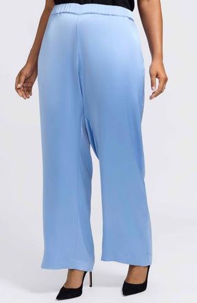 Foxcroft Hostess Pull-ON Pants in Bel Air Blue at Nordstrom, Size 2X