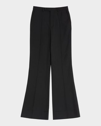 Valentino Garavani Men & apos;s Wide Leg Flared Flat-Front Pants