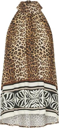 Liu Jo Top met dierenprint - Dames - Tops zonder mouwen - Veelkleurig - M - Leer - Tops