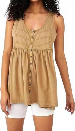Free People Brooke Tunic In Sage Beige