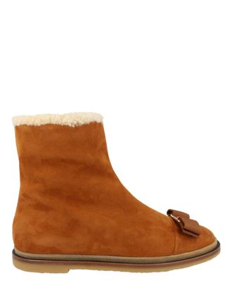 Ferragamo Lamo F Suede Ankle Booties