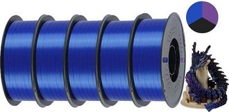 OEM Filamento Para Impresi&oacute;n 3d, Acabado Sedoso, Alta Precisi&oacute;n, Negro, Azul Y Morado