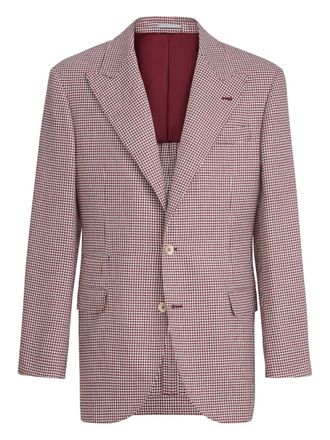Brunello Cucinelli Blazer con revers a lancia - Rosso