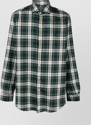 Polo Ralph Lauren collared plaid shirt with chest pocket