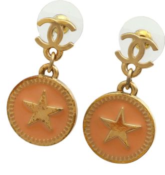 Chanel gold gold Plating Stud Earrings (Pre-Owned)