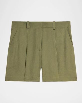 Theory Fluid Pleated Shorts
