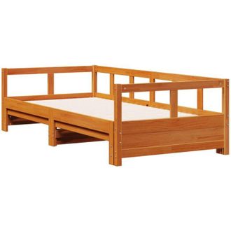 vidaXL Daybed without Mattress Wax Brown 80x200 cm Solid Wood Pine Vidaxl