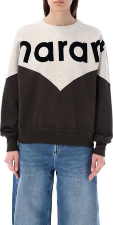 Isabel Marant Black Flocked Logo Sweatshirt