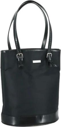Burberry Pre-owned Bucket Bags, female, Black, Size: ONE SIZE Pre-owned Vintage Nylon Tote Bag