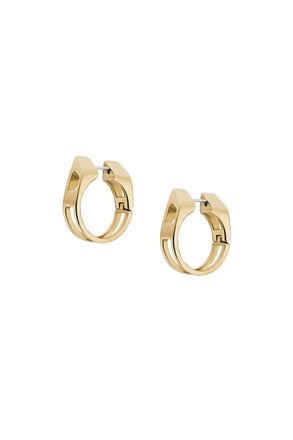 Diesel Gold-Tone Stainless Steel Hoop Earrings - Earrings - Unisex - Gold