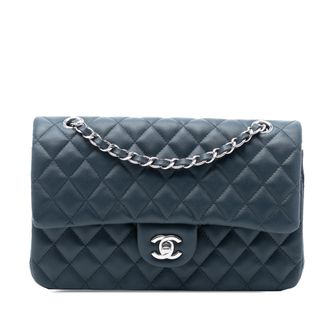 Chanel Tweedehands Medium Classic Lamsleer Dubbele Flap