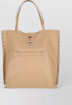 Zanellato saeta m tote bag studded dual handles
