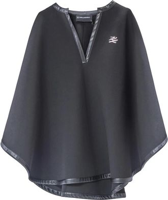 Karl Lagerfeld Fashion Sweatshirt Cape - Dames - Ponchos - Zwart - M - Polyester - Jassen