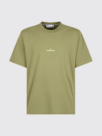Stone Island T-shirt girocollo in cotone organico con stampa Desert